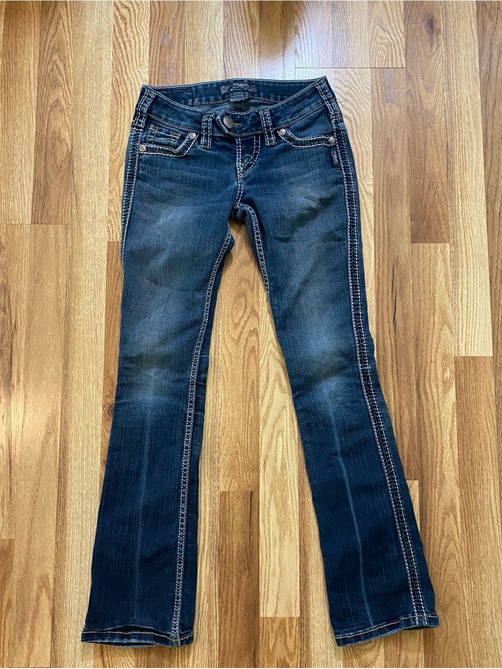 Silver Forest Dark Blue Flare Jeans Size 24